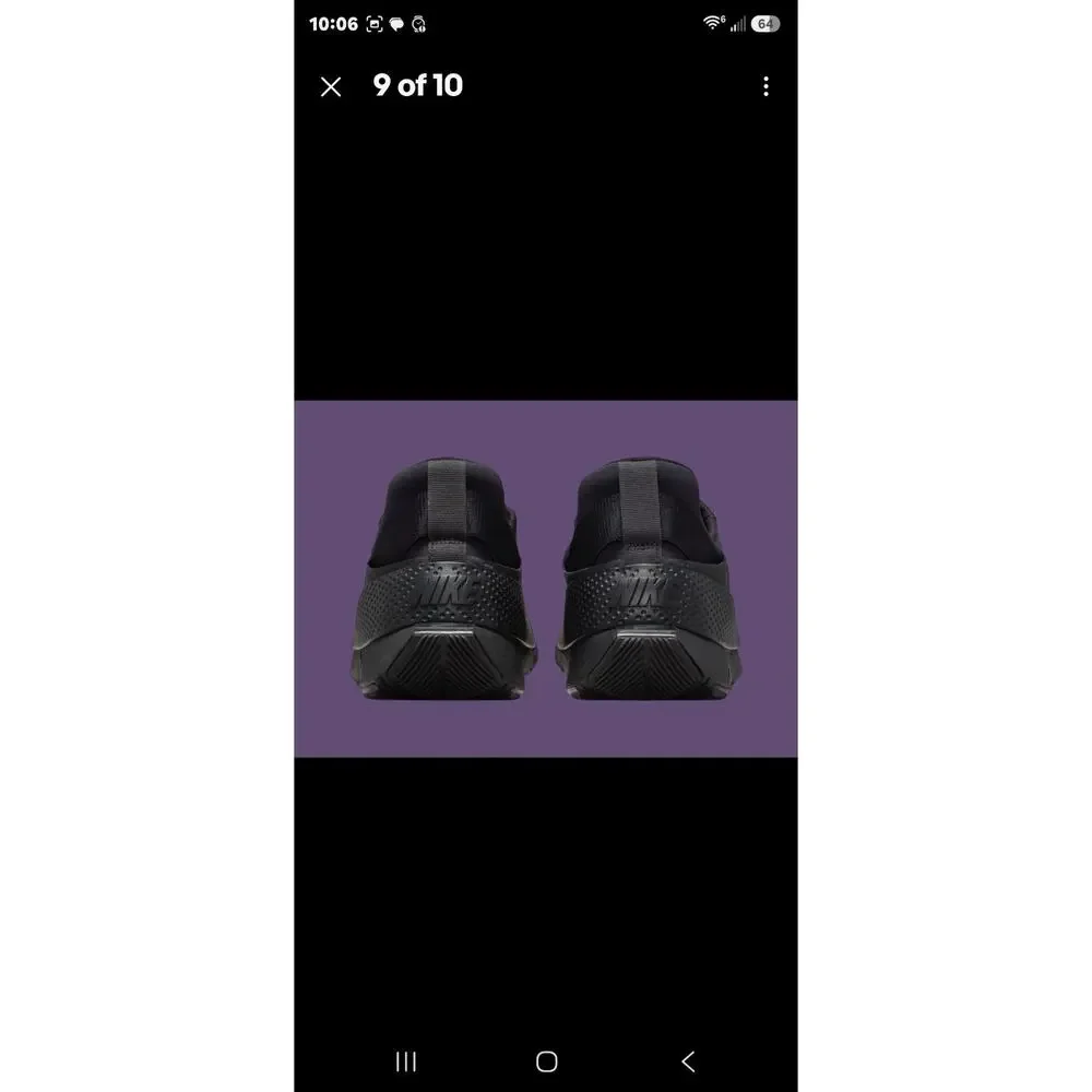 Women's Nike Go Flyease Triple Black Blackout Nby DR5540-006 sz 8 Easy On/Off